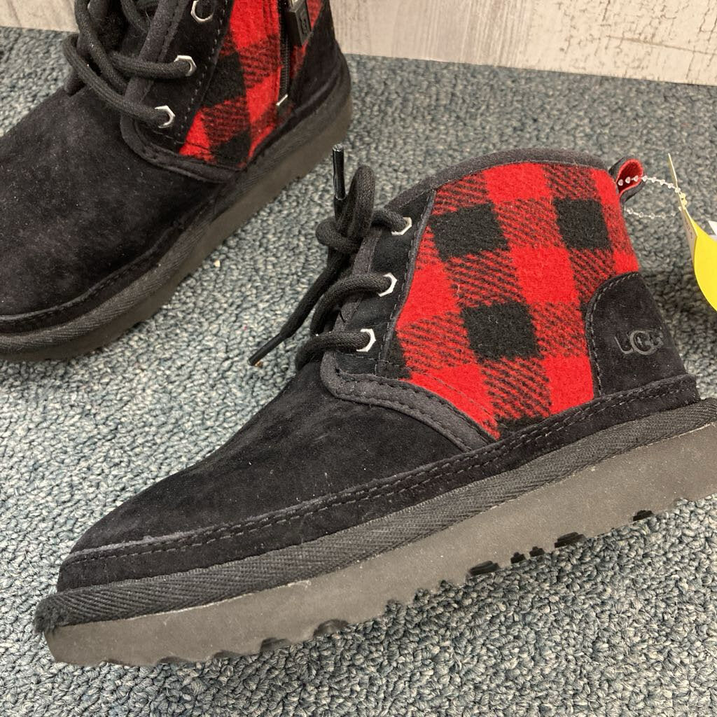 Suede Boots Plaid