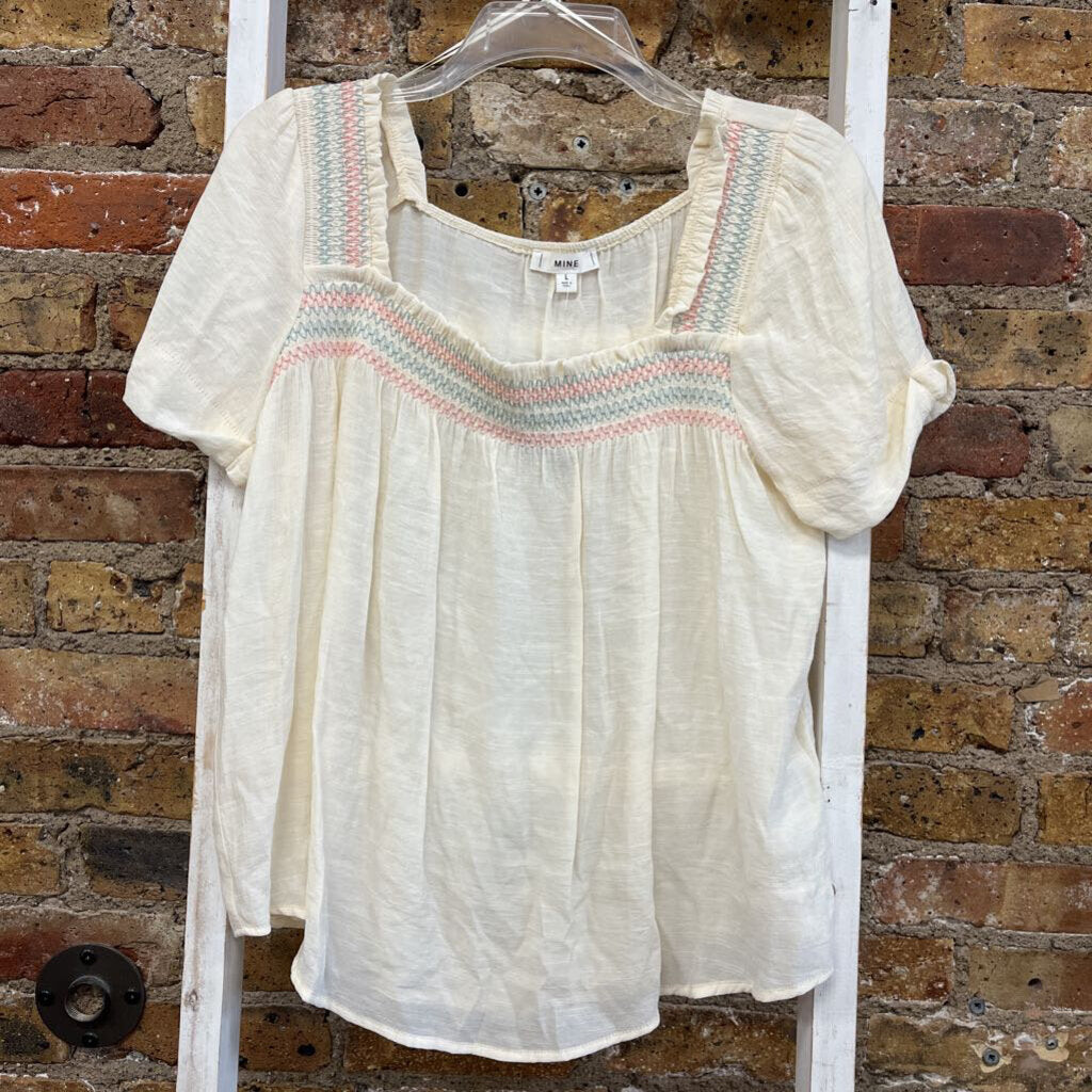 NWT Smocked Shirt SS