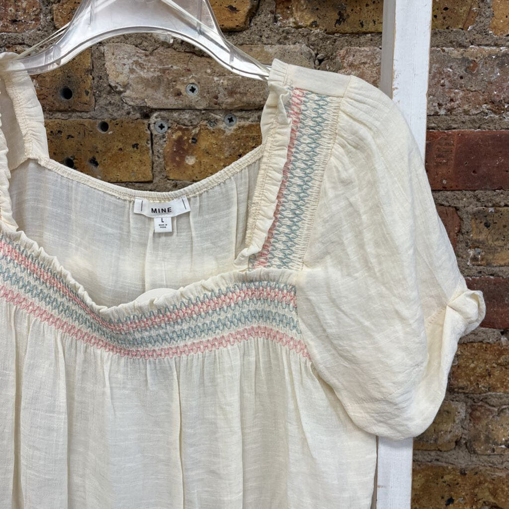 NWT Smocked Shirt SS