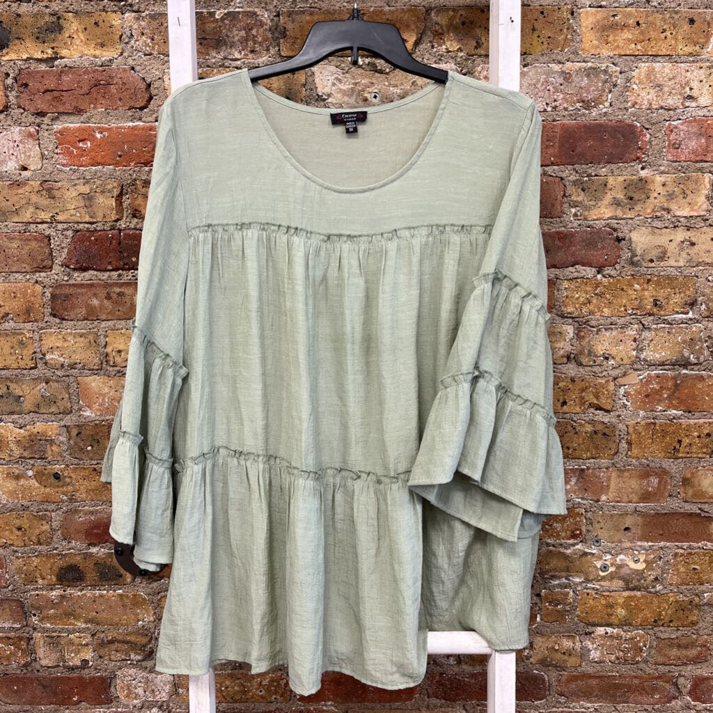 Top Ruffle LS