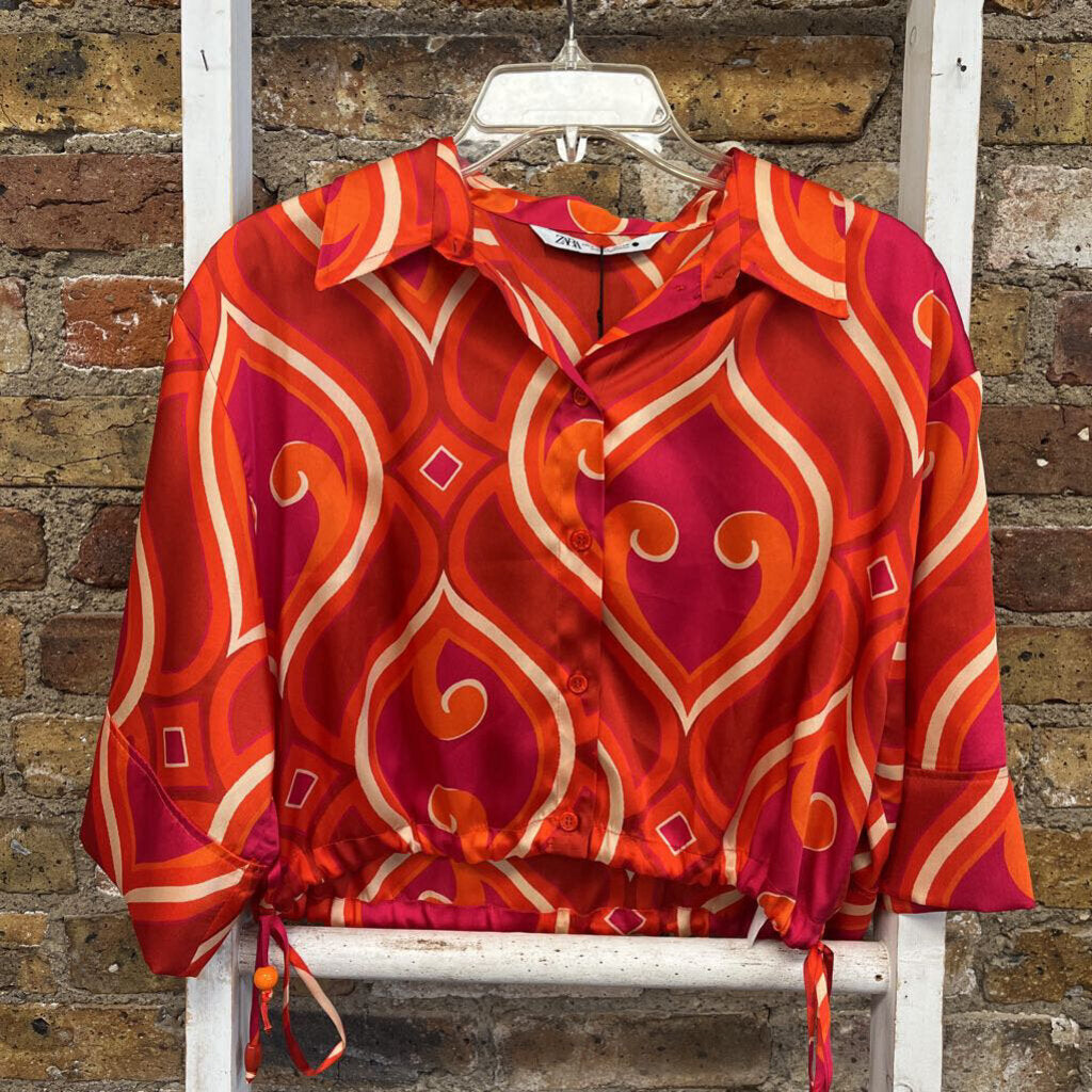 Crop Silky Pattern SS