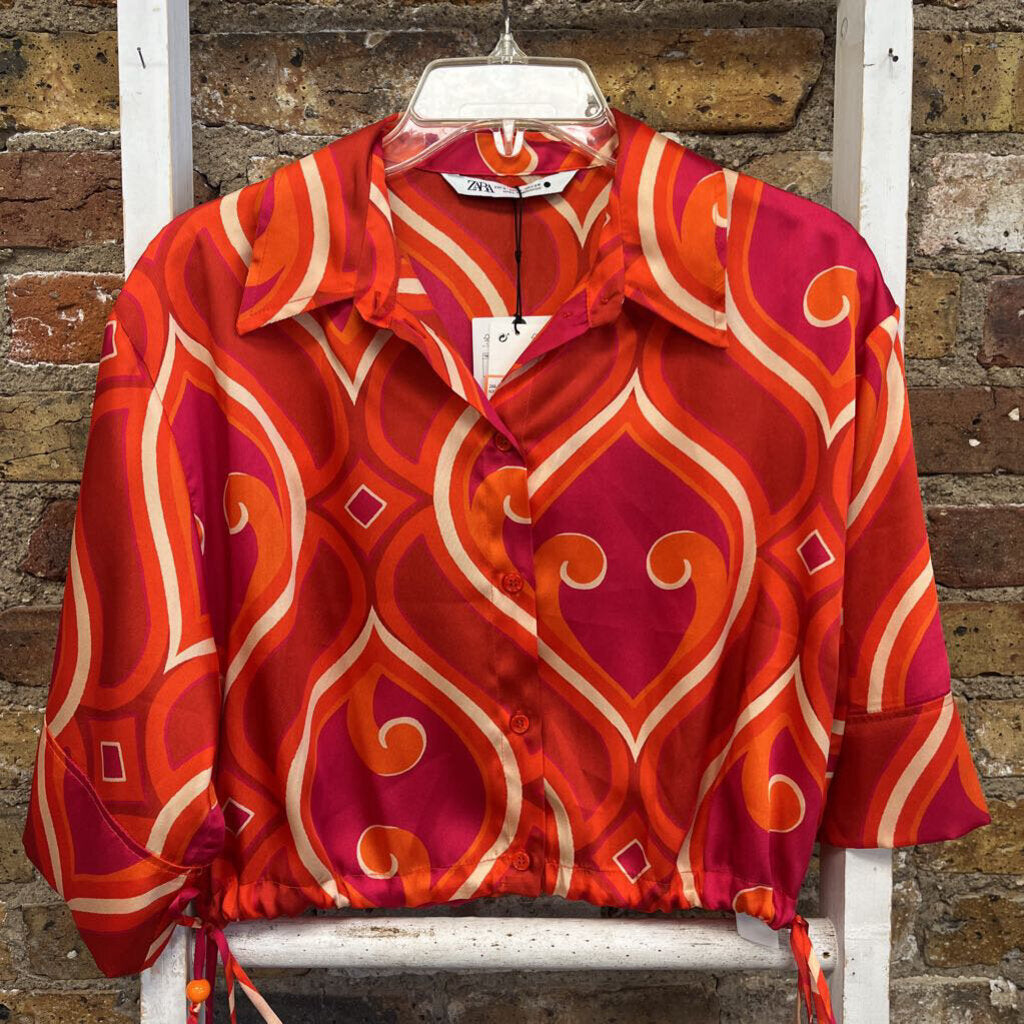 Crop Silky Pattern SS