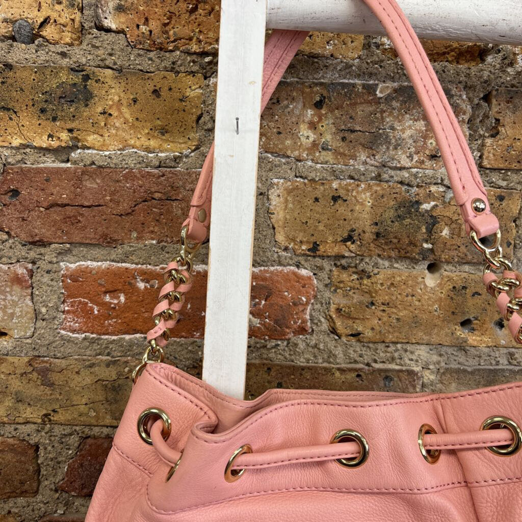 Leather Drawstring Crossbody