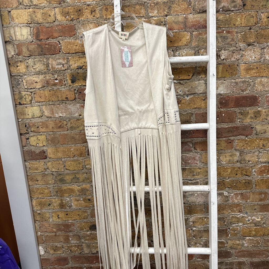 NWT Vest Suede Fringe