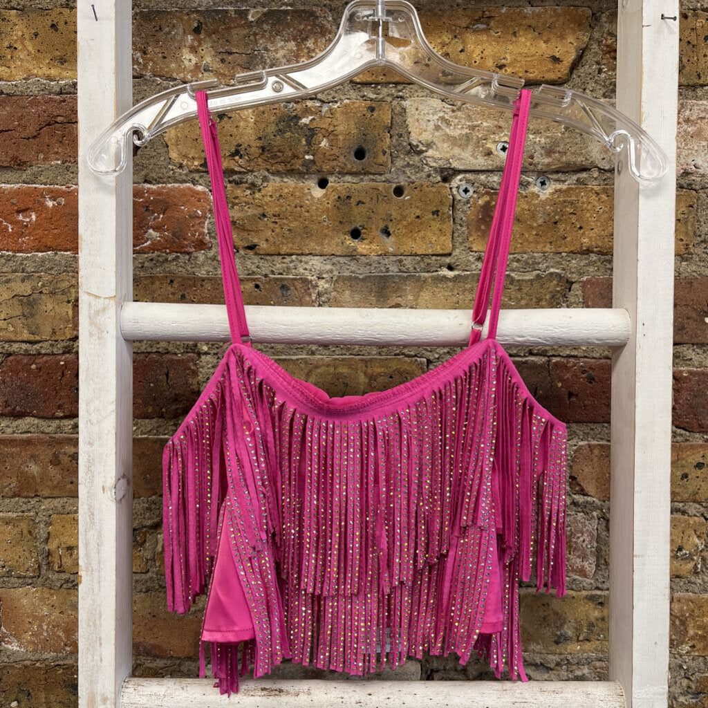 NWT Top Tank Fringe Rhinestone