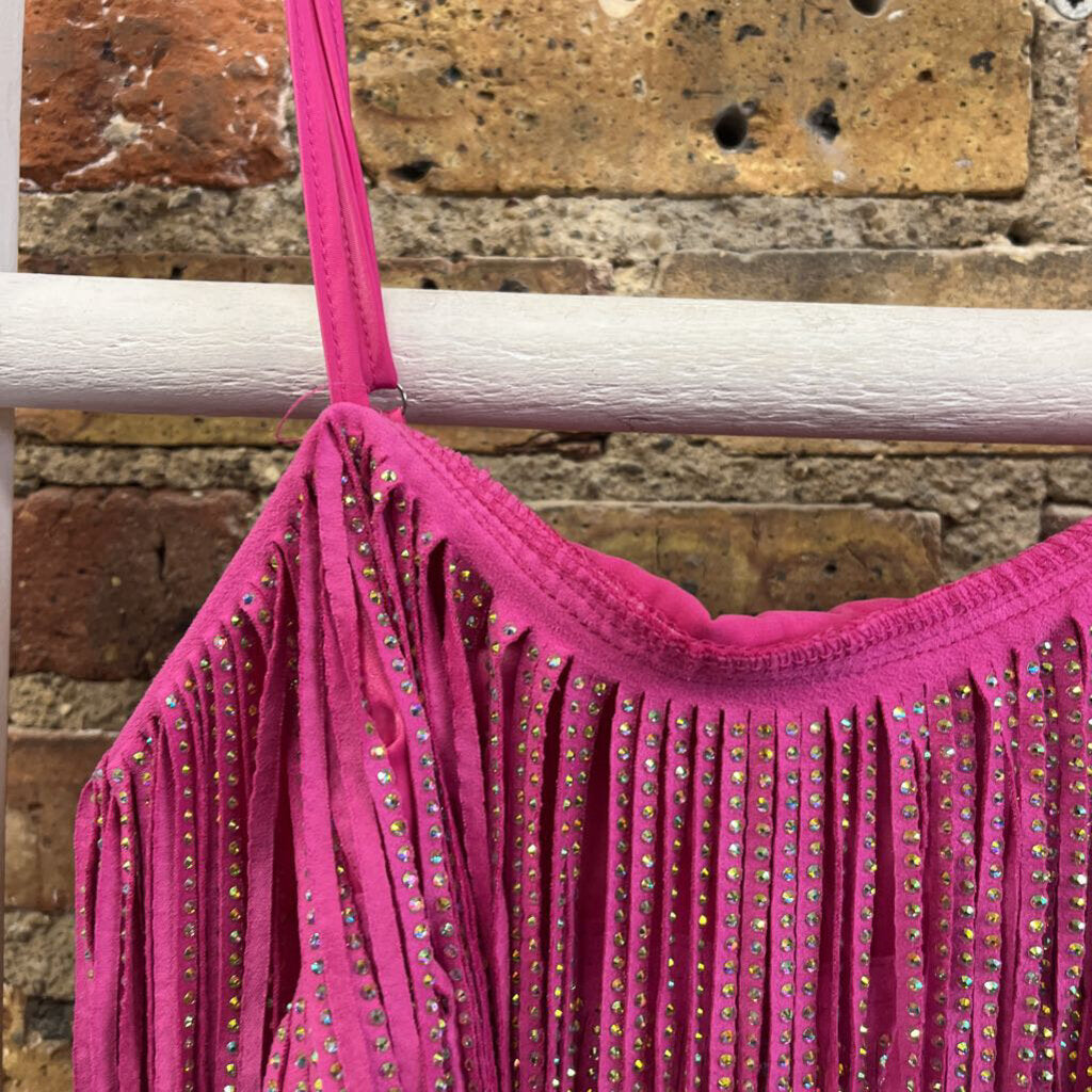 NWT Top Tank Fringe Rhinestone