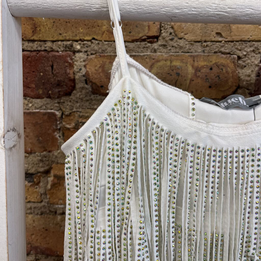 NWT Top Tank Fringe Rhinestone