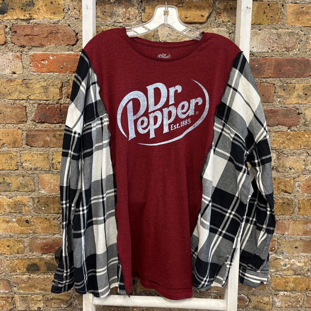 Dr Pepper Plaid LS Shirt