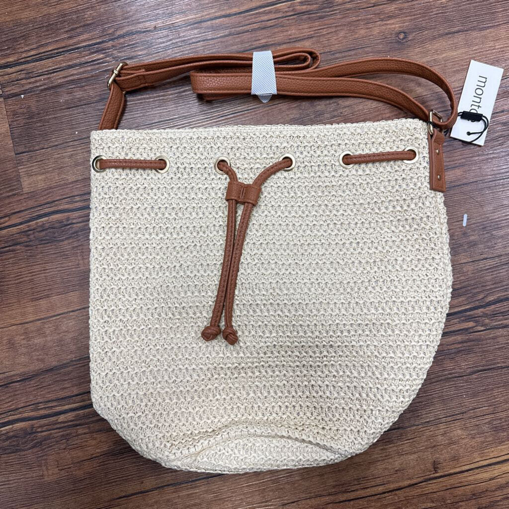 NWT Wicker Bucket Bag