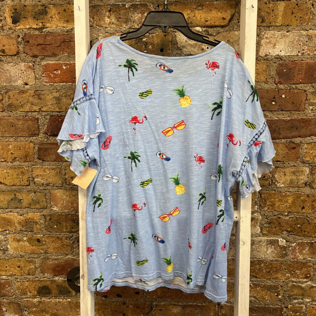 Beaded Flamingo Shirt