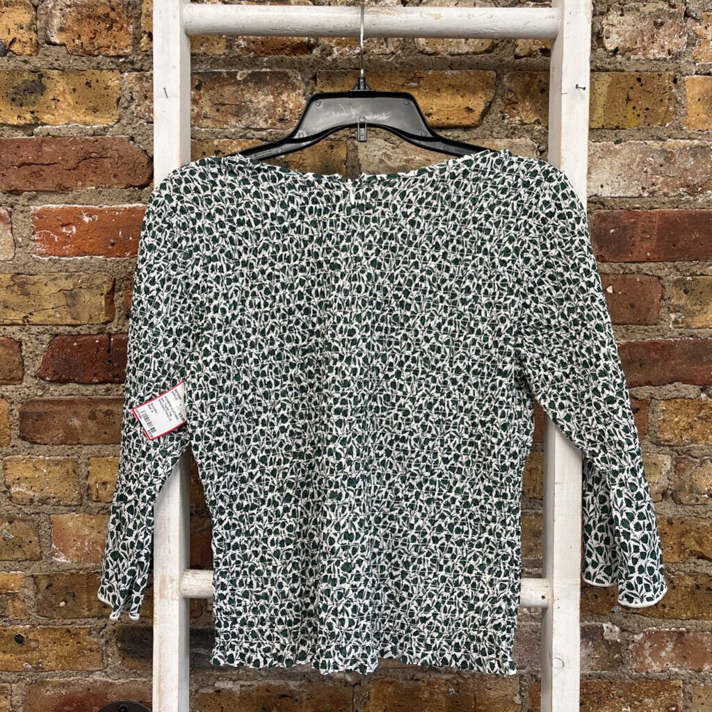 Top Smocked Floral LS
