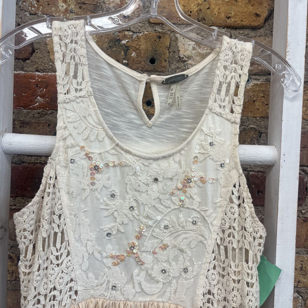 Top Slvls Lace/Sequin