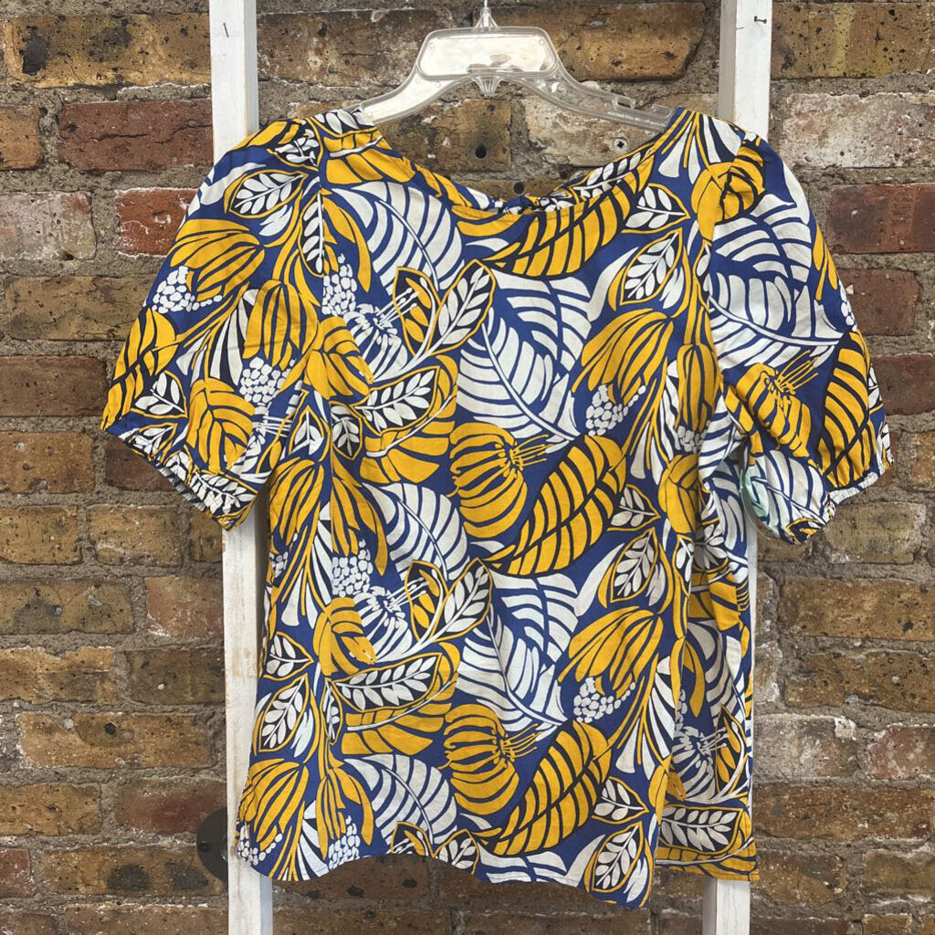 Palm Leaf SS Blouse