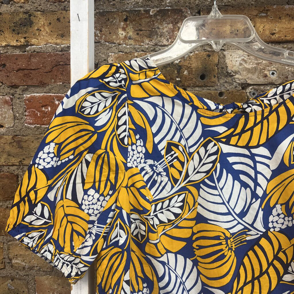 Palm Leaf SS Blouse