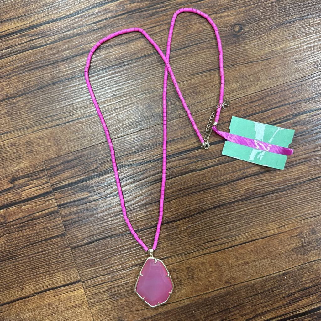 Long Beaded Stone Necklace