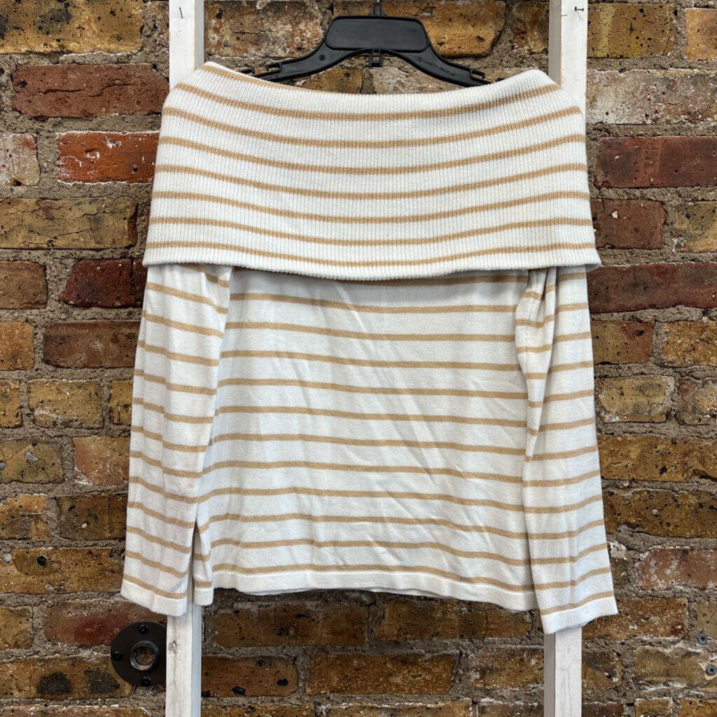 Off Shoulder Stripe Sweater