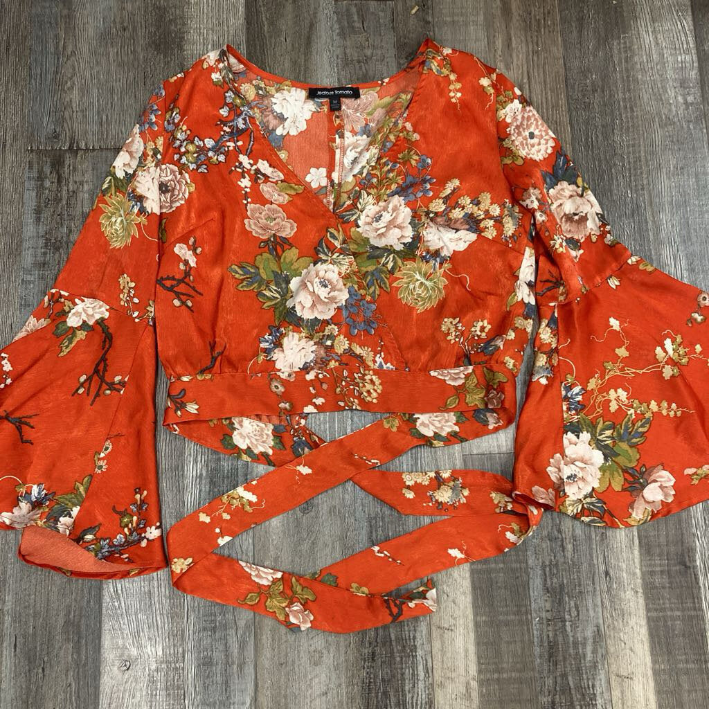 Floral Shirt Crop