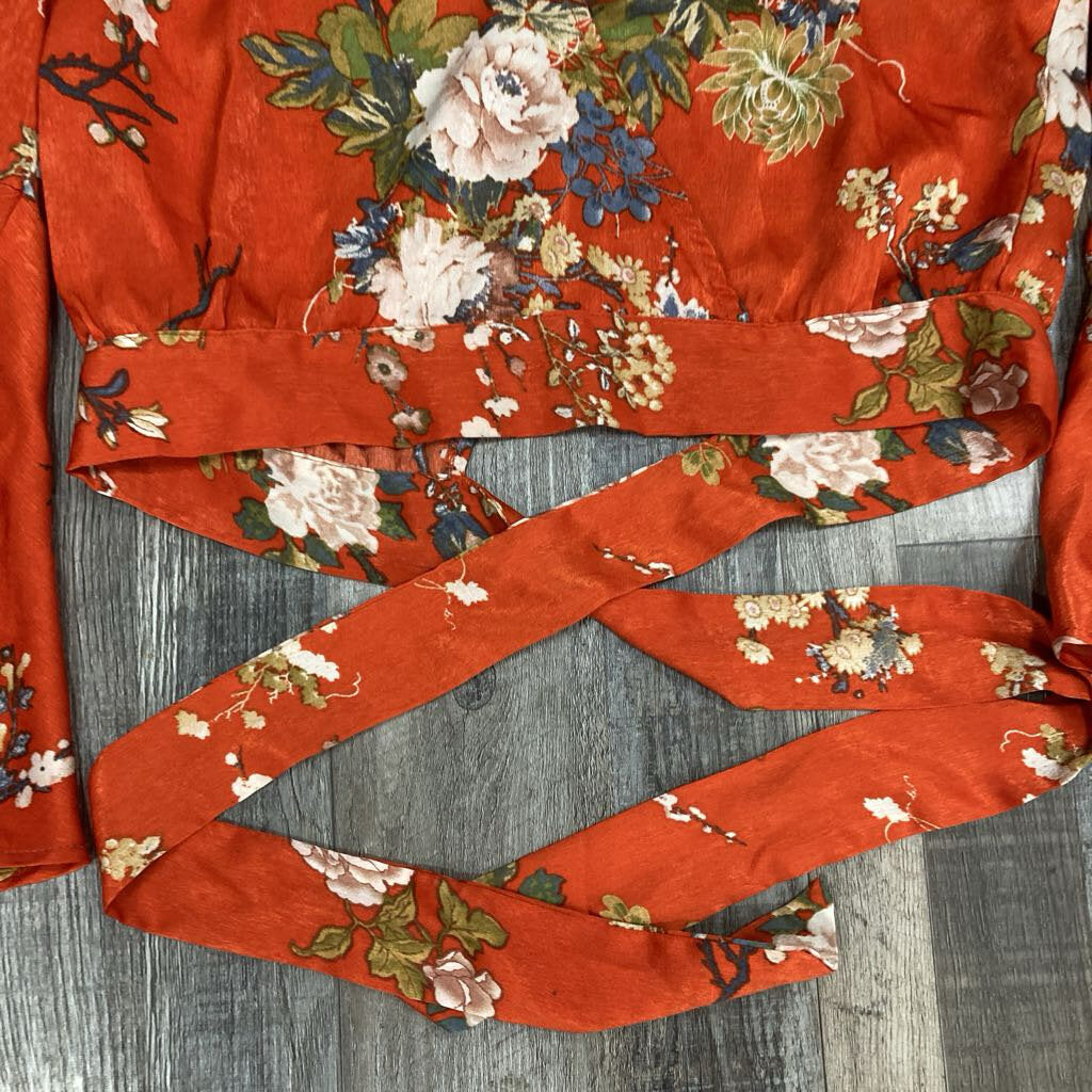 Floral Shirt Crop