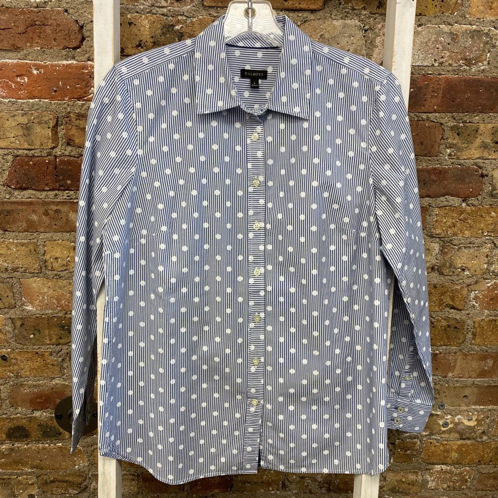 Shirt LS BD Dots/Stripe
