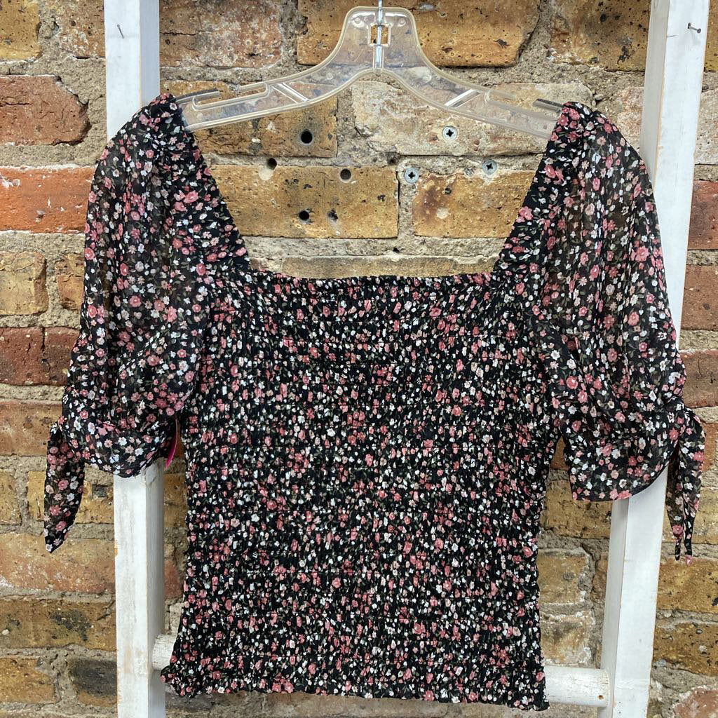 Floral Ruched Top