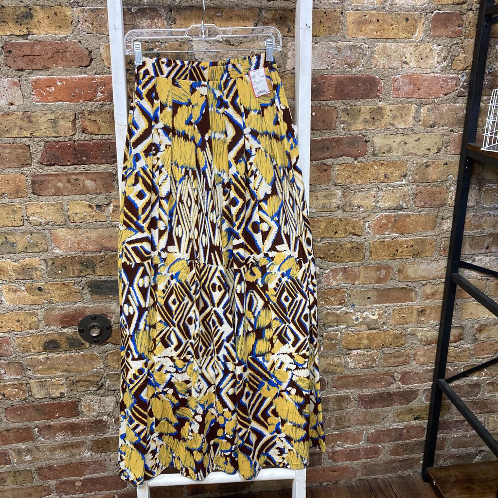 Pattern Stretch Flare Pants