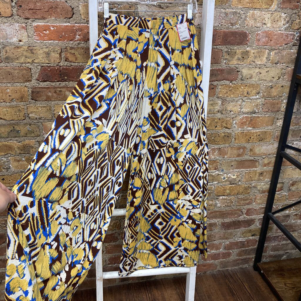 Pattern Stretch Flare Pants