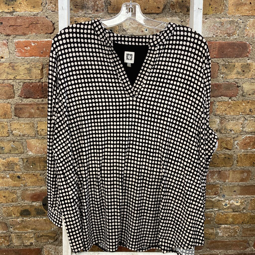 Stretchy Polka Dot Blouse
