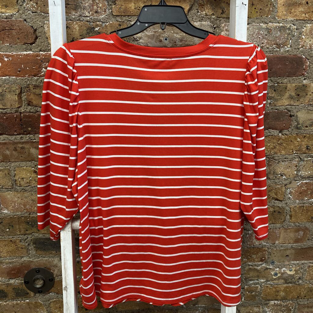 Stripe Vneck Blouse