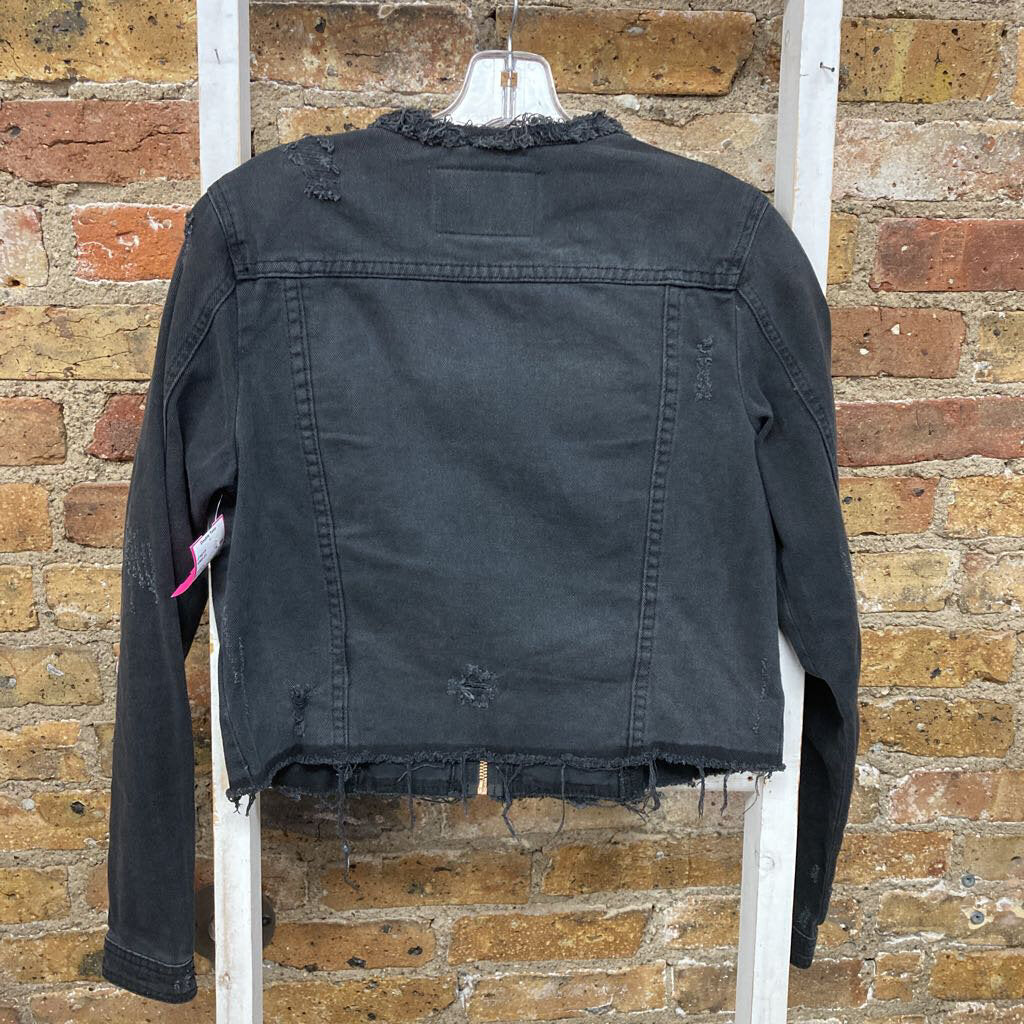 Distressed Zip Up Jacket