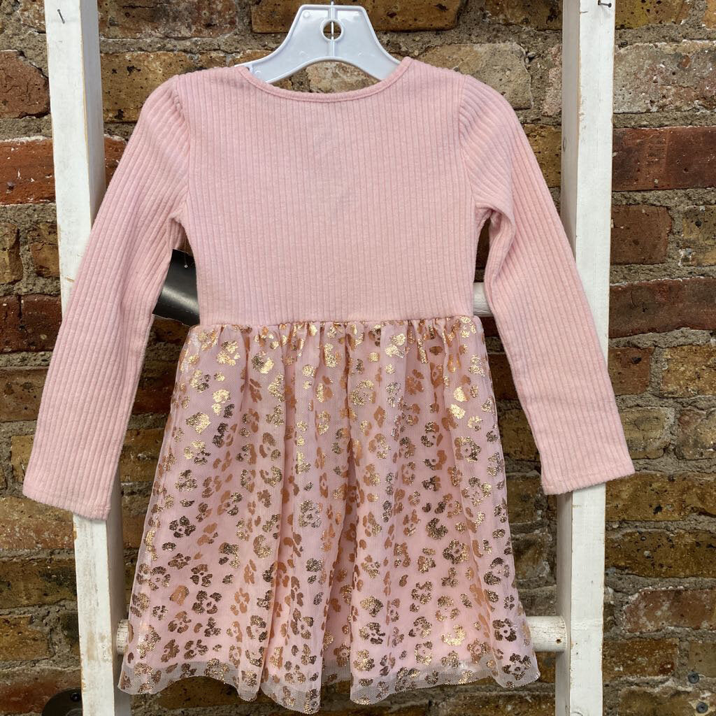 Cheetah Tulle LS Dress