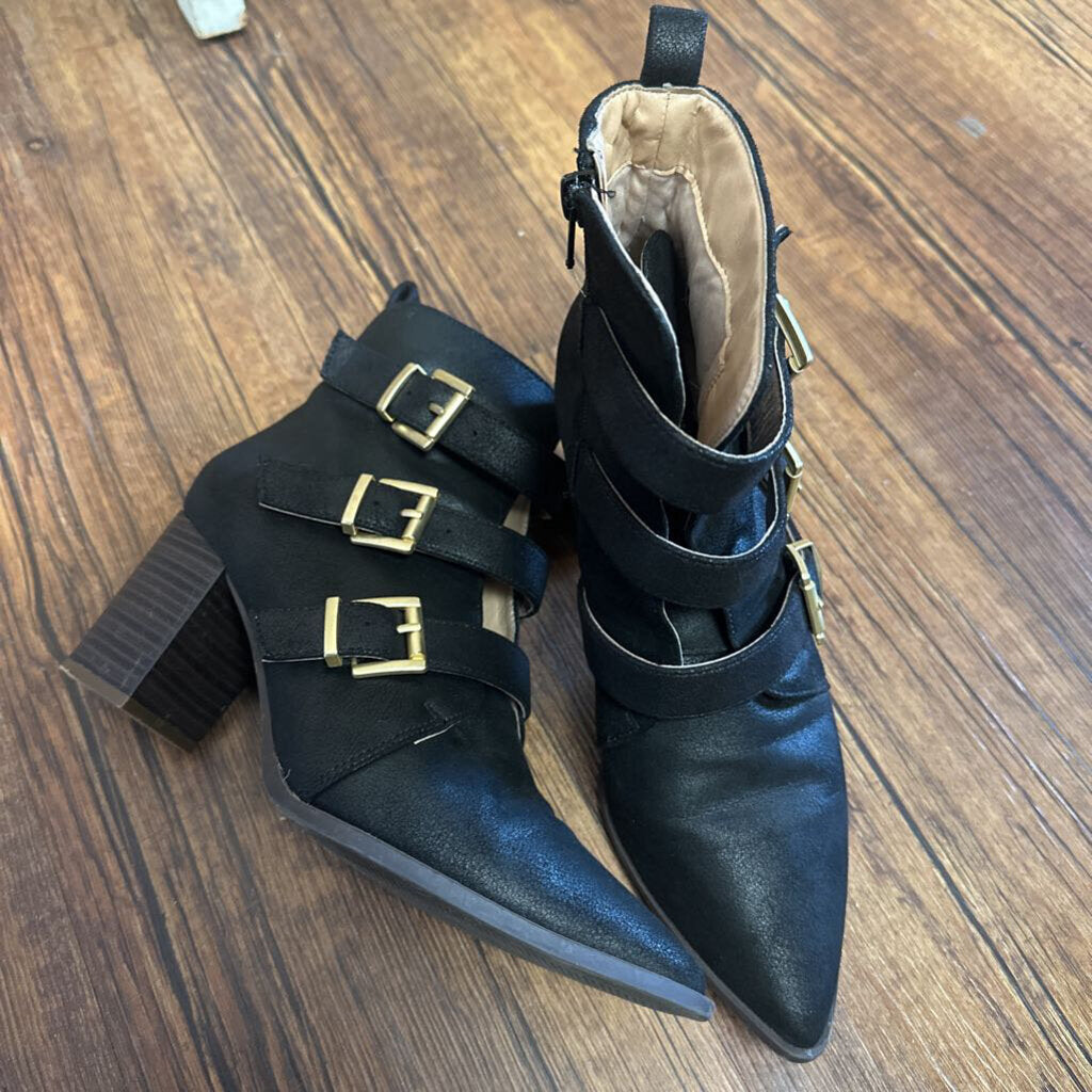 Booties Gold Buckle