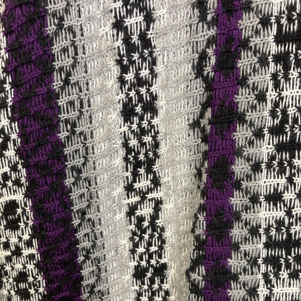 Cardigan Open Fringe Print