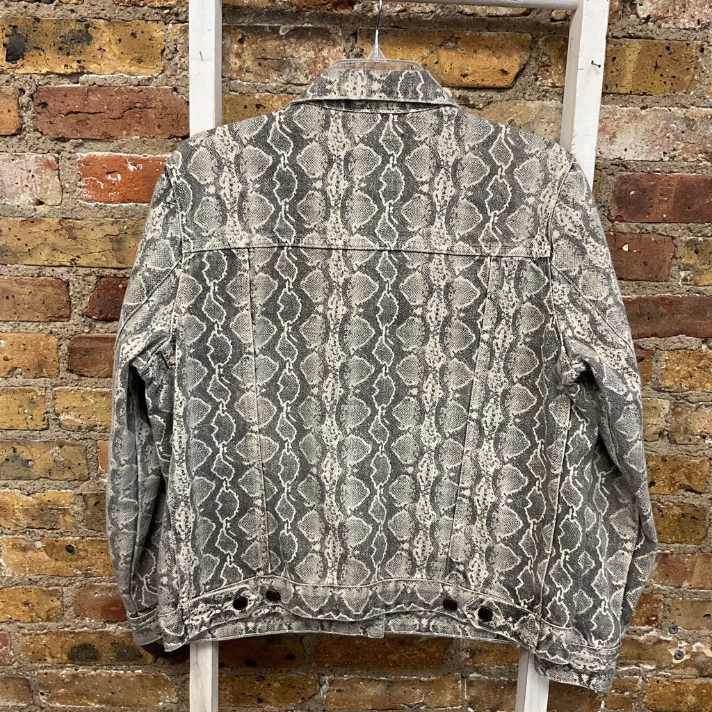 Jacket Denim Snake Print