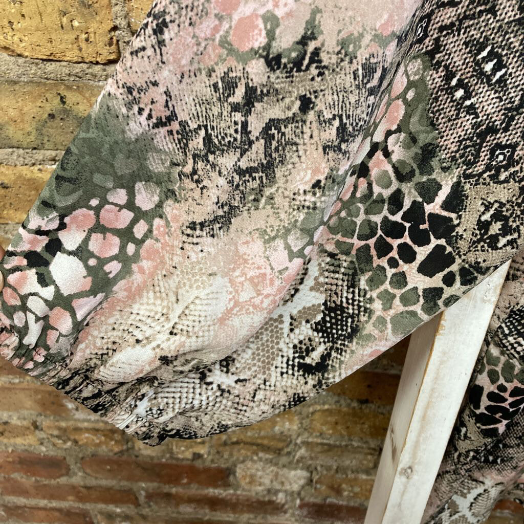 NWT Snakeskin Sheer Blouse