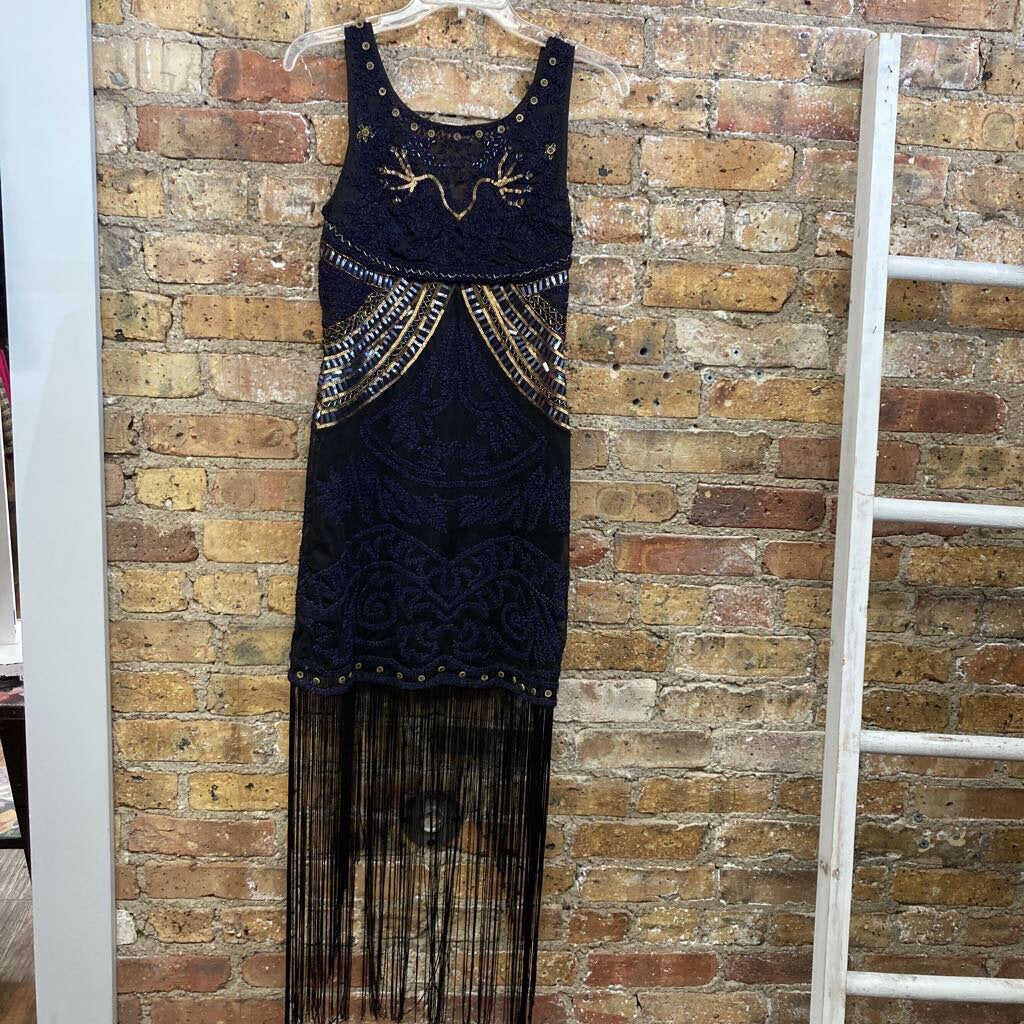 NWT Sleeveless Dress Sequin Fringe