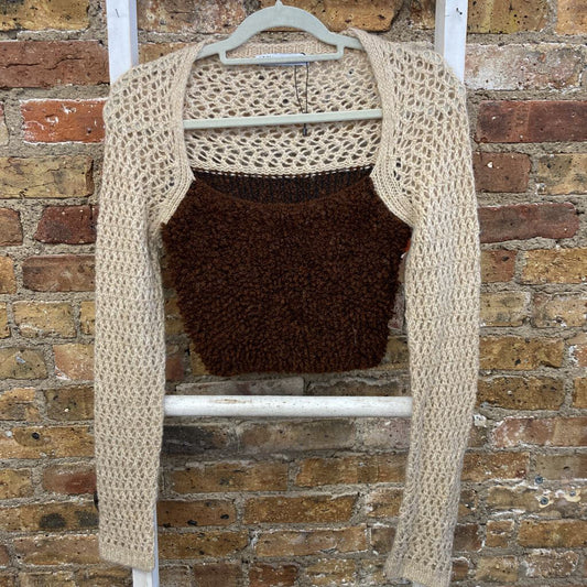 Open Knit Crop Sweater