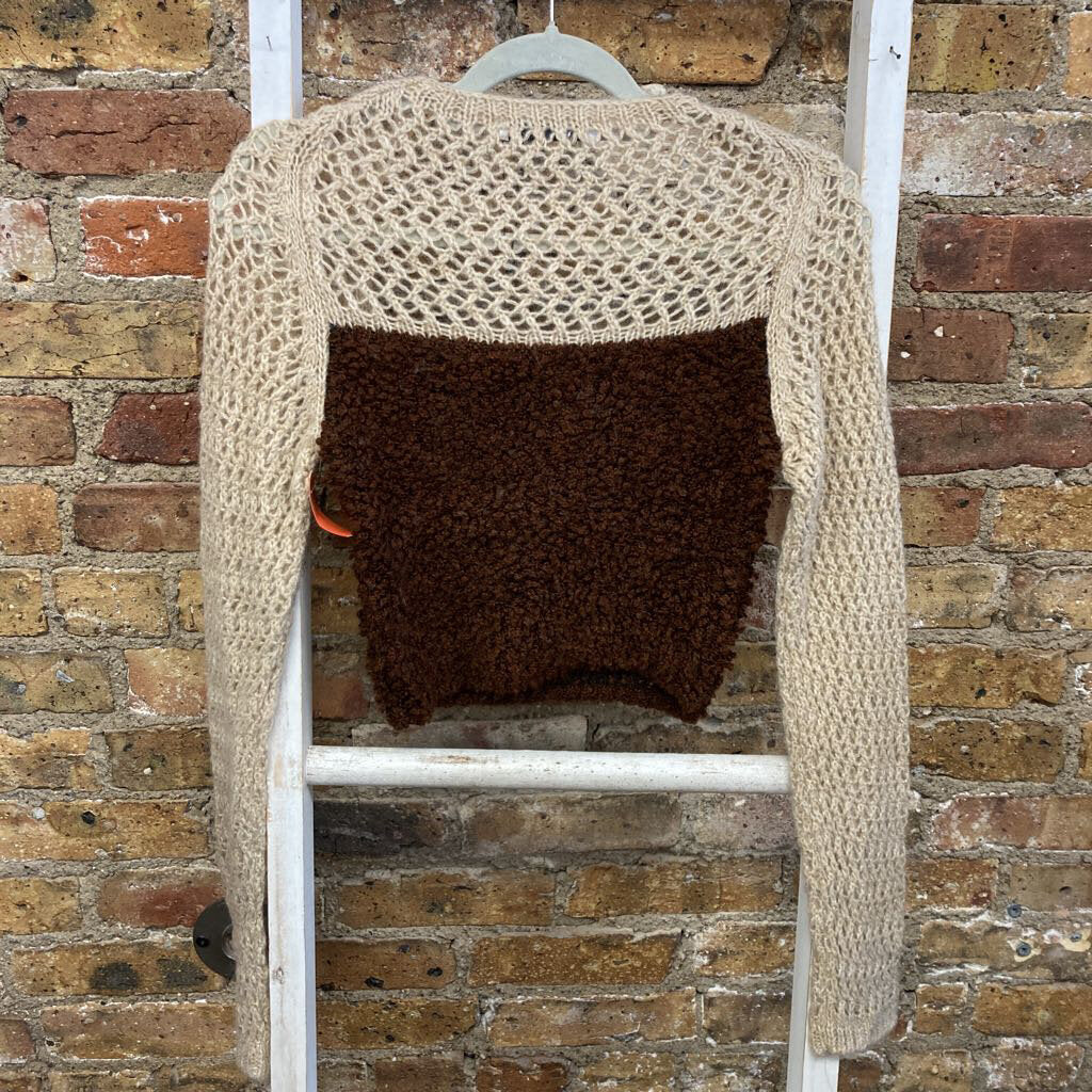 Open Knit Crop Sweater