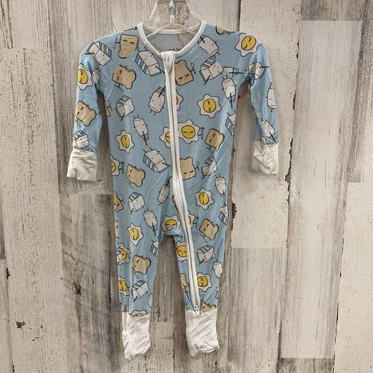 Romper LS Milk, Eggs & Toast Pattern Bamboo