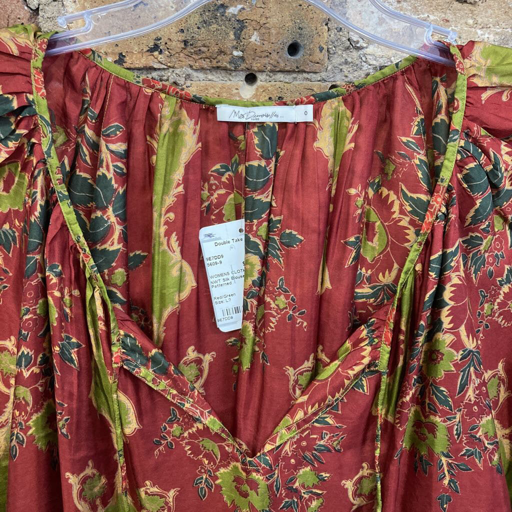 NWT Silk Blouse Patterned
