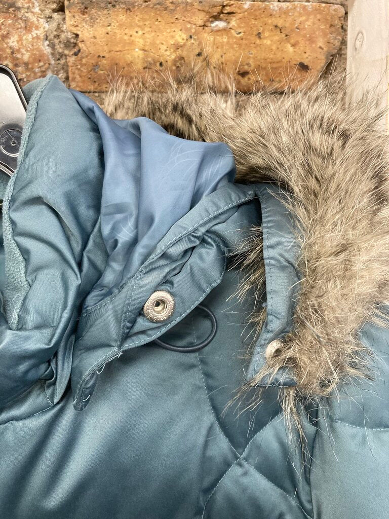 Coat Puffer Faux Fur Hood