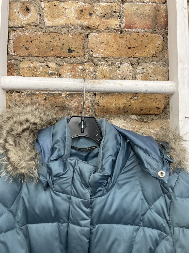 Coat Puffer Faux Fur Hood