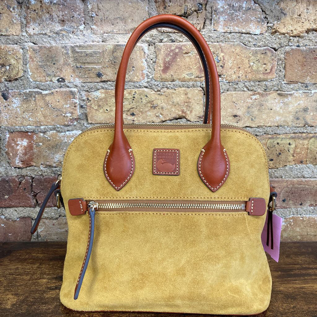 Satchel Domed Suede