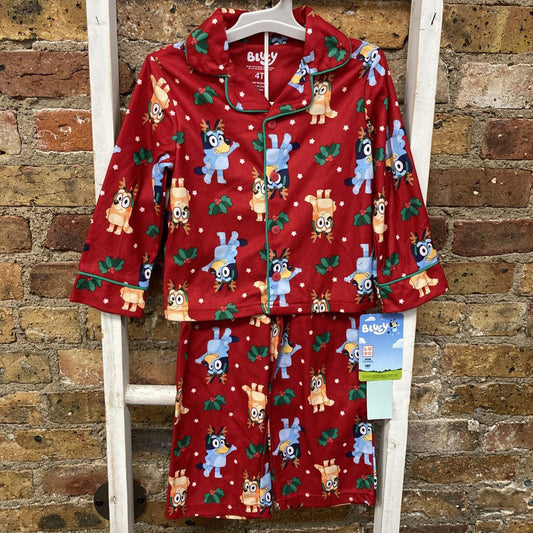 Bluey Button Up PJ Set