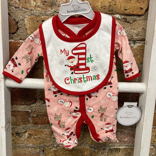 My 1st Christmas Outfit & Bib Set