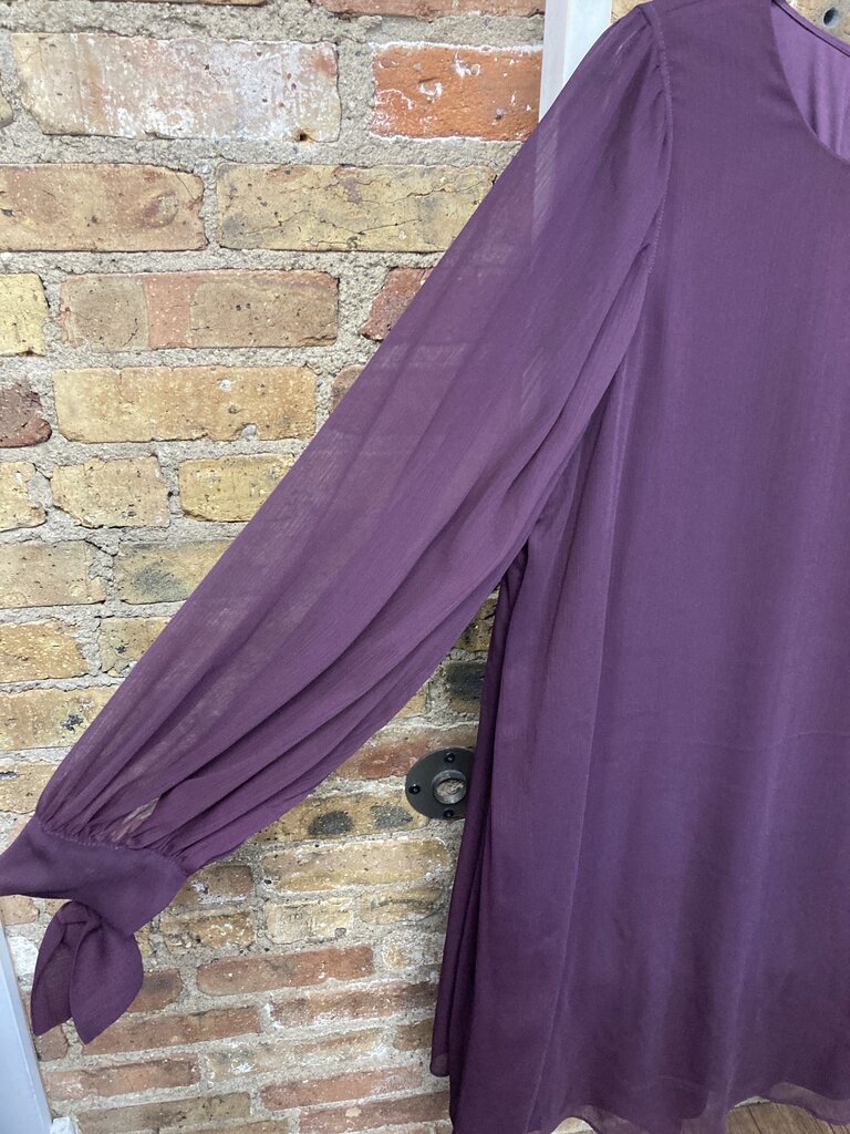 Dress Sheer Slvs Solid