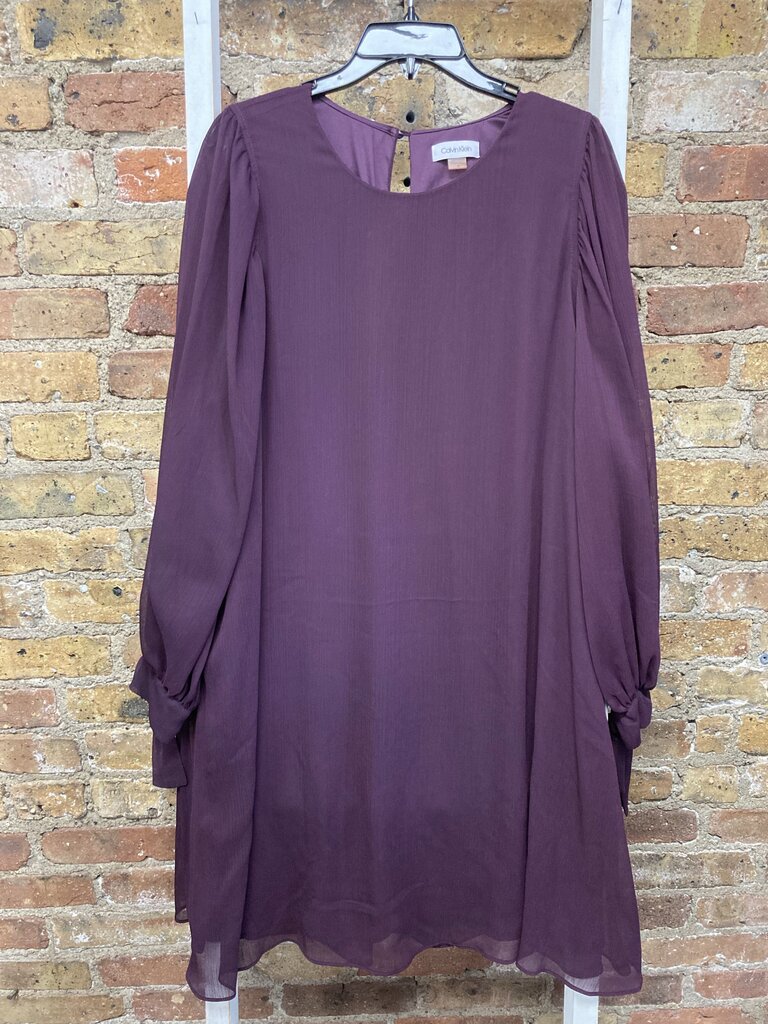 Dress Sheer Slvs Solid