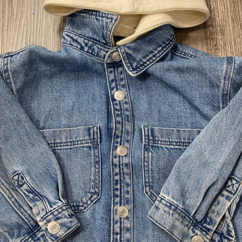 Hooded Denim Shirt