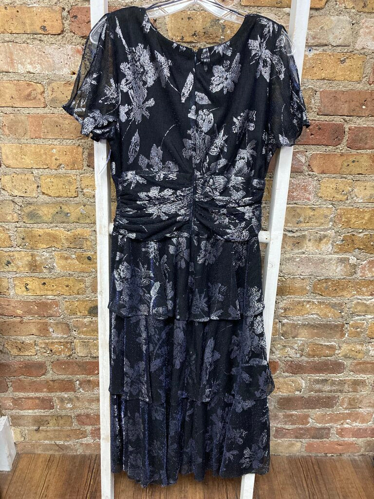 Dress SS Floral Metallic