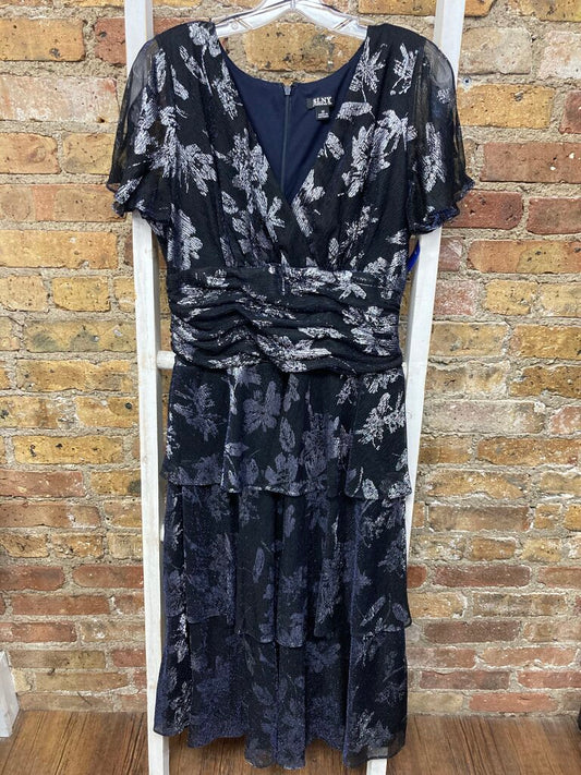 Dress SS Floral Metallic