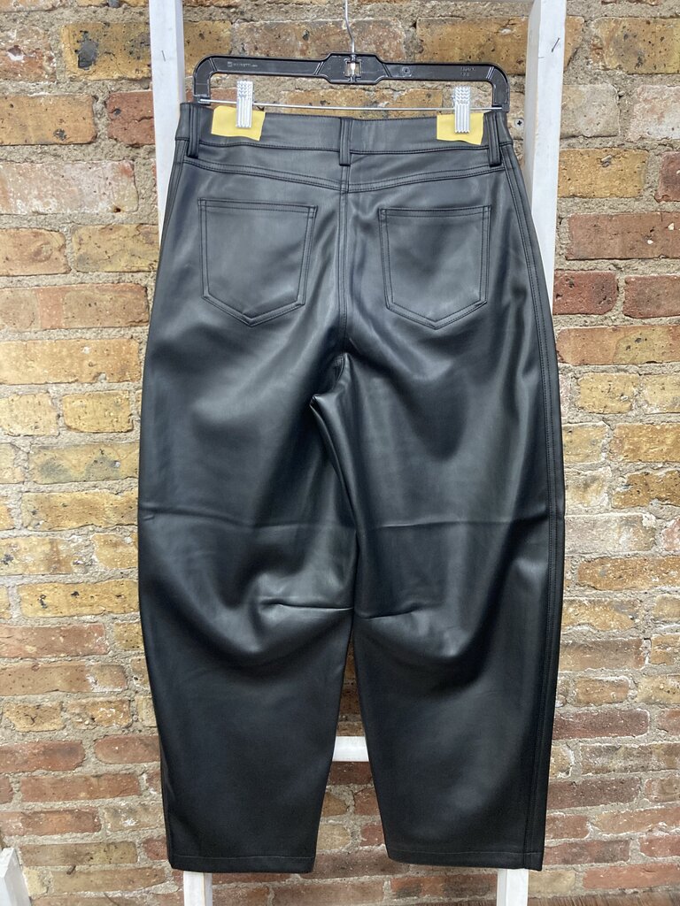 Pants Faux Leather Wide